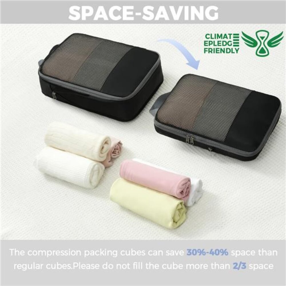 4 Set/6 Set/8 Set Compression Packing Cubes Travel Accessories - Picture 4 of 7